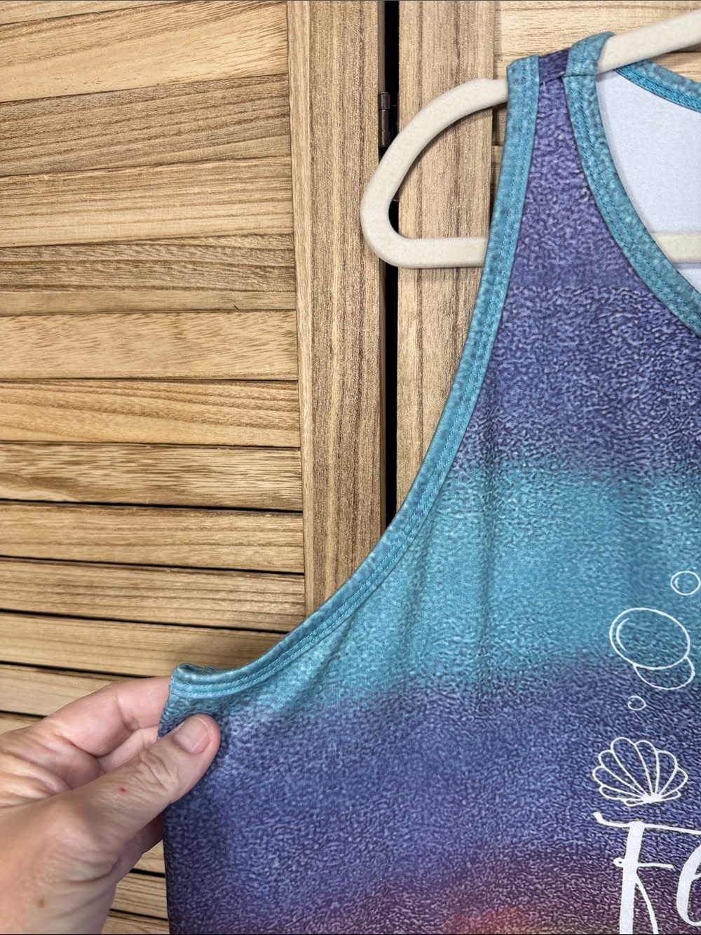 Life Is Better In Flip Flops Ombre Tank Top - Teal, Purple, Orange, Red Size 5XL - Picture 5 of 10